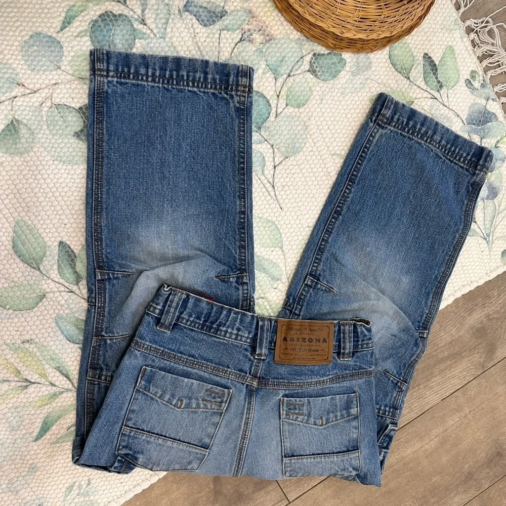 Vintage 90s Boys Carpenter Blue Jeans Arizona Jean Company Size 7
